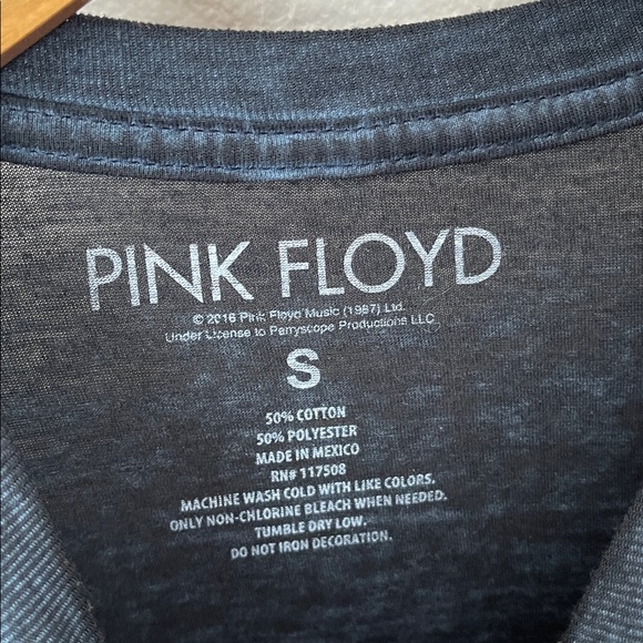Pink Floyd Dark Side Of The Moon burn out sheer band tee S unisex - Picture 2 of 5